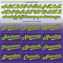 Charger l'image dans la galerie, Custom White Neon Green-Purple Authentic Fade Fashion Baseball Jersey