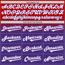 Charger l'image dans la galerie, Custom Red White-Purple Authentic Fade Fashion Baseball Jersey