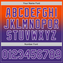 Charger l'image dans la galerie, Custom Orange Purple-White Authentic Fade Fashion Baseball Jersey