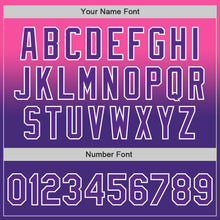 Charger l'image dans la galerie, Custom Pink Purple-White Authentic Fade Fashion Baseball Jersey