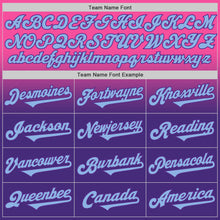 Charger l'image dans la galerie, Custom Pink Light Blue-Purple Authentic Fade Fashion Baseball Jersey