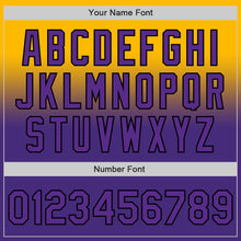 Charger l'image dans la galerie, Custom Gold Purple-Black Authentic Fade Fashion Baseball Jersey