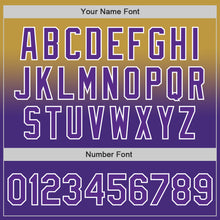 Laden Sie das Bild in den Galerie-Viewer, Custom Old Gold Purple-White Authentic Fade Fashion Baseball Jersey