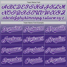 Charger l'image dans la galerie, Custom Gray Purple-White Authentic Fade Fashion Baseball Jersey