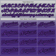 Charger l'image dans la galerie, Custom Gray Purple-Black Authentic Fade Fashion Baseball Jersey