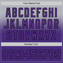 Charger l'image dans la galerie, Custom Gray Purple-Black Authentic Fade Fashion Baseball Jersey