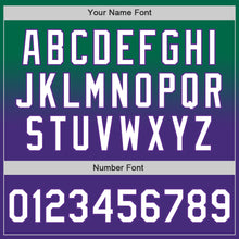Загрузить изображение в средство просмотра галереи, Custom Kelly Green White-Purple Authentic Fade Fashion Baseball Jersey