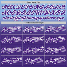 Laden Sie das Bild in den Galerie-Viewer, Custom Light Blue Purple-White Authentic Fade Fashion Baseball Jersey