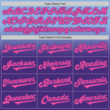 Laden Sie das Bild in den Galerie-Viewer, Custom Light Blue Pink-Purple Authentic Fade Fashion Baseball Jersey