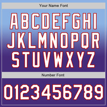 Загрузить изображение в средство просмотра галереи, Custom Light Blue White Purple-Red Authentic Fade Fashion Baseball Jersey