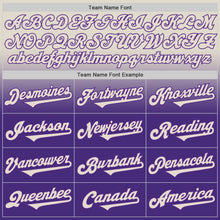Charger l'image dans la galerie, Custom Cream Purple Authentic Fade Fashion Baseball Jersey