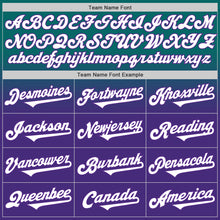 Laden Sie das Bild in den Galerie-Viewer, Custom Teal White-Purple Authentic Fade Fashion Baseball Jersey