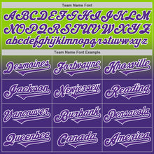 Загрузить изображение в средство просмотра галереи, Custom Neon Green Purple-White Authentic Fade Fashion Baseball Jersey