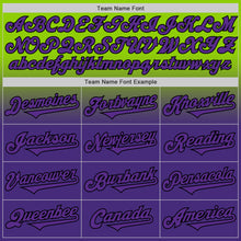 Загрузить изображение в средство просмотра галереи, Custom Neon Green Purple-Black Authentic Fade Fashion Baseball Jersey
