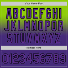 Загрузить изображение в средство просмотра галереи, Custom Neon Green Purple-Black Authentic Fade Fashion Baseball Jersey