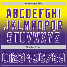Загрузить изображение в средство просмотра галереи, Custom Light Yellow Purple-White Authentic Fade Fashion Baseball Jersey