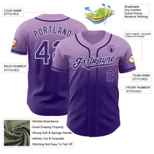 Laden Sie das Bild in den Galerie-Viewer, Custom Light Purple Purple-White Authentic Fade Fashion Baseball Jersey