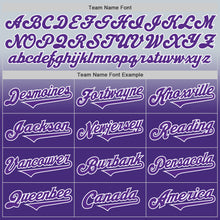 Laden Sie das Bild in den Galerie-Viewer, Custom Silver Purple-White Authentic Fade Fashion Baseball Jersey