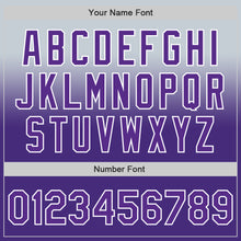 Laden Sie das Bild in den Galerie-Viewer, Custom Silver Purple-White Authentic Fade Fashion Baseball Jersey