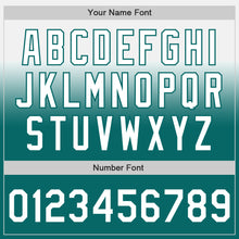 Charger l'image dans la galerie, Custom White Teal Authentic Fade Fashion Baseball Jersey