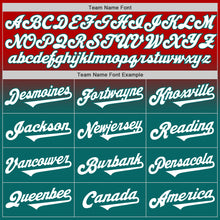 Charger l'image dans la galerie, Custom Red White-Teal Authentic Fade Fashion Baseball Jersey
