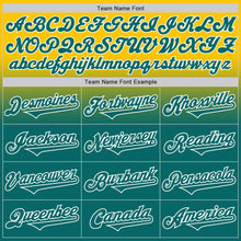Charger l'image dans la galerie, Custom Yellow Teal-White Authentic Fade Fashion Baseball Jersey
