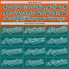 Charger l'image dans la galerie, Custom Orange Teal-White Authentic Fade Fashion Baseball Jersey