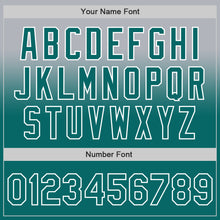 Charger l'image dans la galerie, Custom Gray Teal-White Authentic Fade Fashion Baseball Jersey