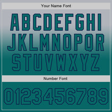 Charger l'image dans la galerie, Custom Gray Teal-Navy Authentic Fade Fashion Baseball Jersey