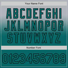 Charger l'image dans la galerie, Custom Gray Teal-Black Authentic Fade Fashion Baseball Jersey