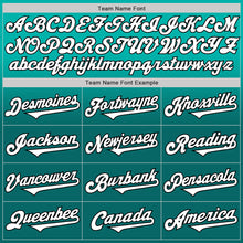 Charger l'image dans la galerie, Custom Aqua White Teal-Black Authentic Fade Fashion Baseball Jersey