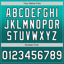 Charger l'image dans la galerie, Custom Aqua White Teal-Black Authentic Fade Fashion Baseball Jersey