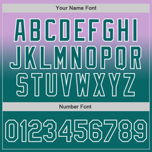 Charger l'image dans la galerie, Custom Light Purple Teal-White Authentic Fade Fashion Baseball Jersey