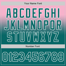 Charger l'image dans la galerie, Custom Light Pink Teal-White Authentic Fade Fashion Baseball Jersey