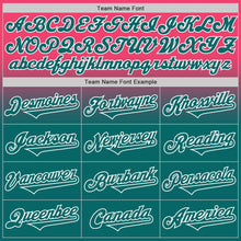 Charger l'image dans la galerie, Custom Neon Pink Teal-White Authentic Fade Fashion Baseball Jersey