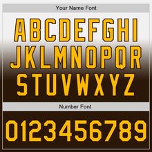 Charger l'image dans la galerie, Custom White Gold-Brown Authentic Fade Fashion Baseball Jersey