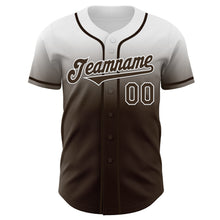 Charger l'image dans la galerie, Custom White Brown Authentic Fade Fashion Baseball Jersey