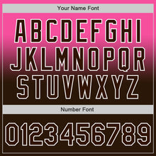 Charger l'image dans la galerie, Custom Pink Brown-White Authentic Fade Fashion Baseball Jersey