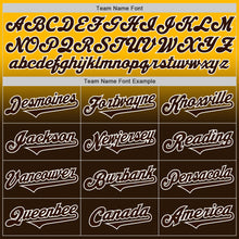 Charger l'image dans la galerie, Custom Gold Brown-White Authentic Fade Fashion Baseball Jersey