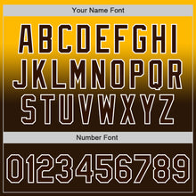 Charger l'image dans la galerie, Custom Gold Brown-White Authentic Fade Fashion Baseball Jersey