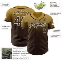 Charger l'image dans la galerie, Custom Old Gold Brown-White Authentic Fade Fashion Baseball Jersey