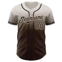 Charger l'image dans la galerie, Custom Cream Brown Authentic Fade Fashion Baseball Jersey