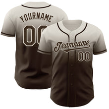 Charger l'image dans la galerie, Custom Cream Brown Authentic Fade Fashion Baseball Jersey