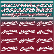 Charger l'image dans la galerie, Custom Teal White-Crimson Authentic Fade Fashion Baseball Jersey