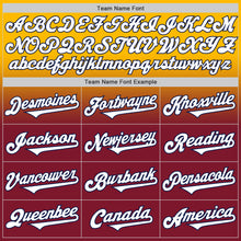 Charger l'image dans la galerie, Custom Gold White Crimson-Navy Authentic Fade Fashion Baseball Jersey