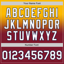 Charger l'image dans la galerie, Custom Gold White Crimson-Navy Authentic Fade Fashion Baseball Jersey