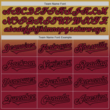 Charger l'image dans la galerie, Custom Old Gold Crimson-Black Authentic Fade Fashion Baseball Jersey