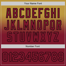 Charger l'image dans la galerie, Custom Old Gold Crimson-Black Authentic Fade Fashion Baseball Jersey