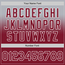 Charger l'image dans la galerie, Custom Gray Crimson-White Authentic Fade Fashion Baseball Jersey