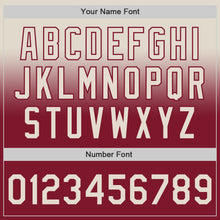 Charger l'image dans la galerie, Custom Cream Crimson Authentic Fade Fashion Baseball Jersey